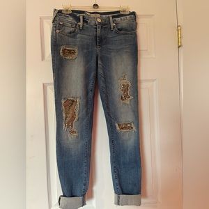 True Religion jeans low rise Casey size 27